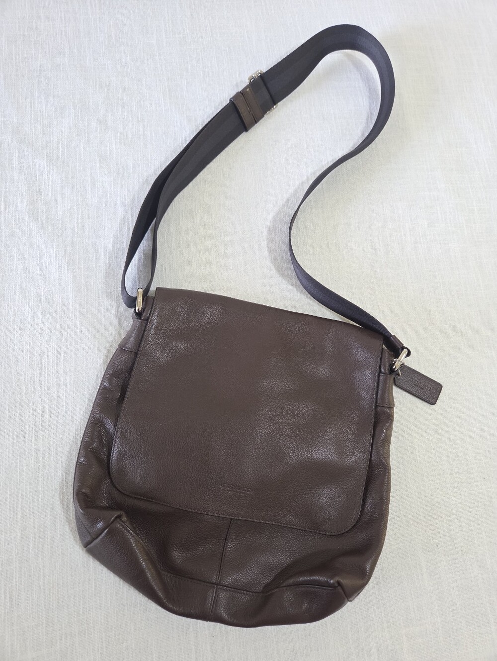 Coach Men's Brown Leather Messenger Bag